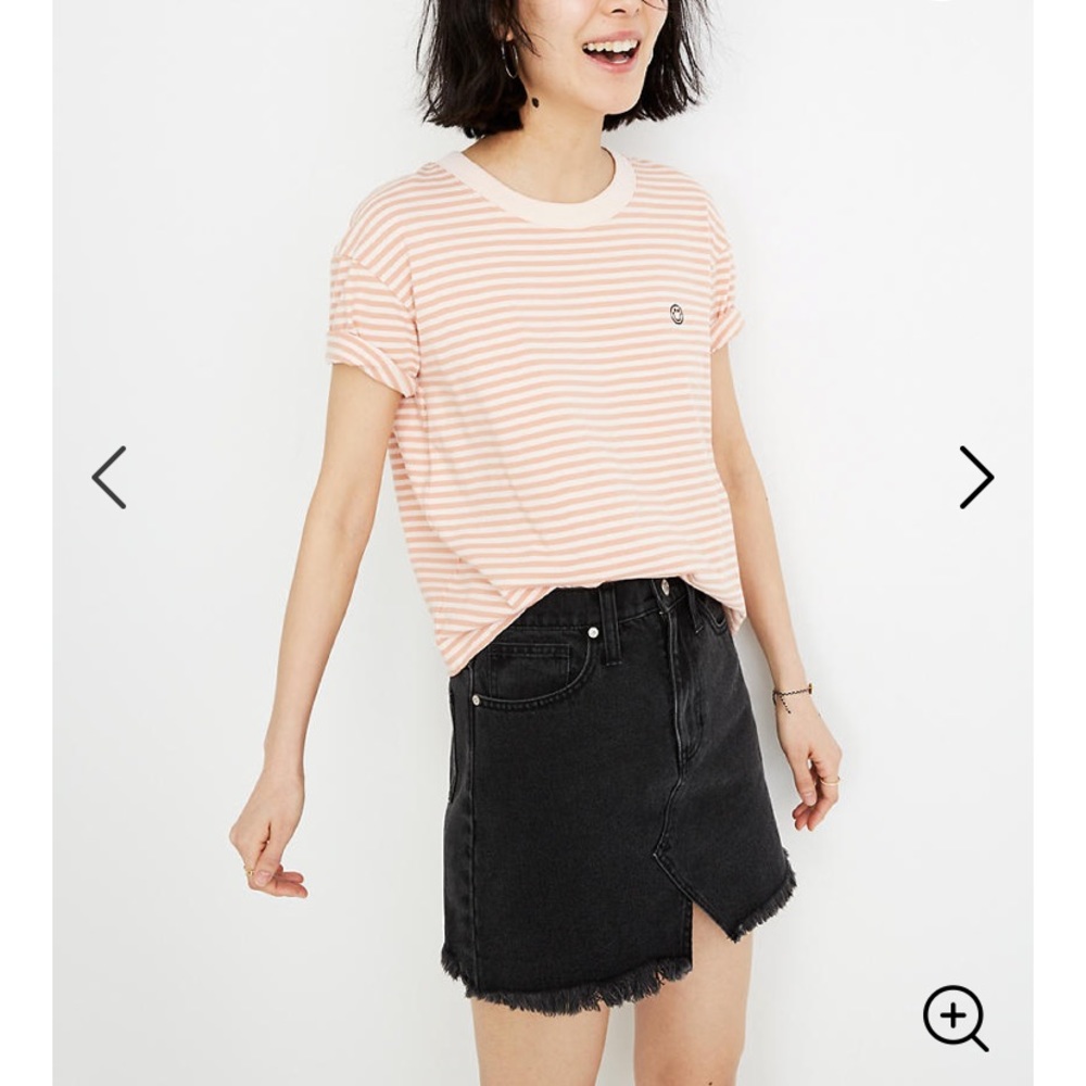 NWT Madewell Rigid denim mini skirt in lunar wash - Picture 3 of 4